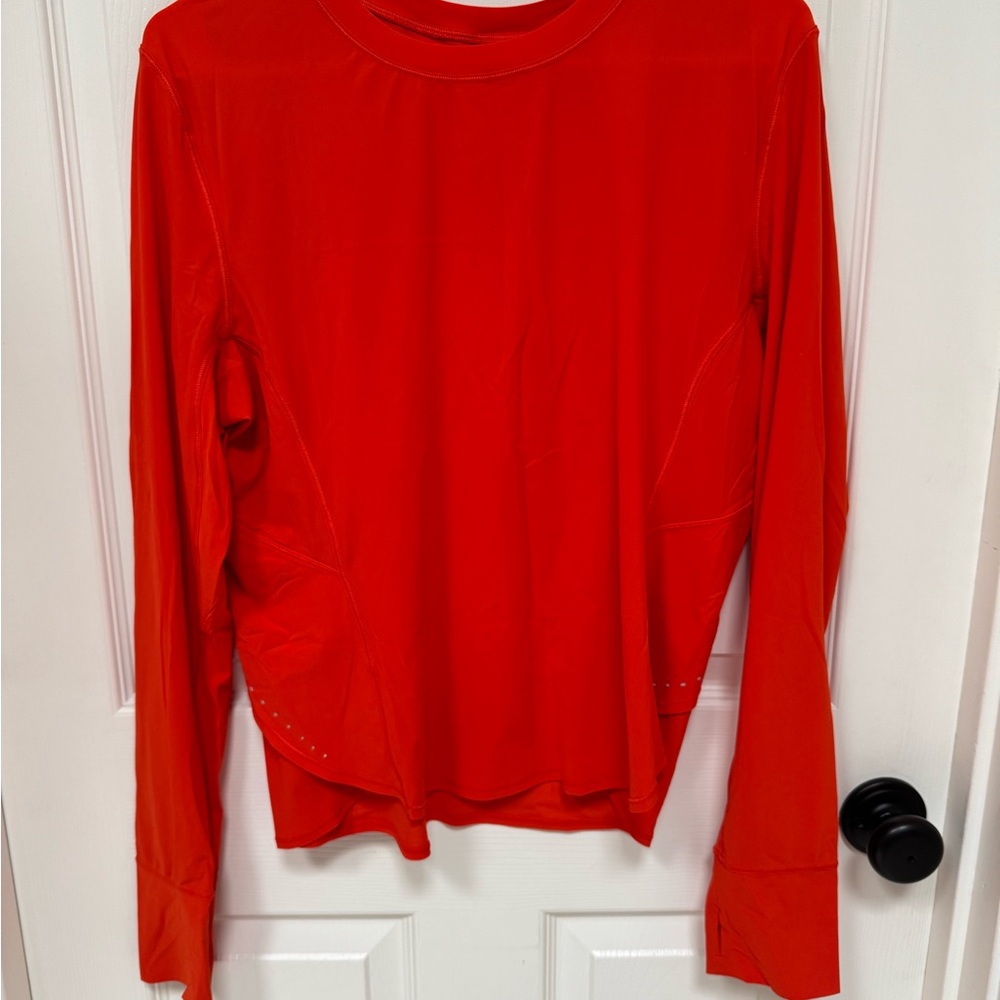 lululemon athletica Bright Orange Long Sleeve Crew